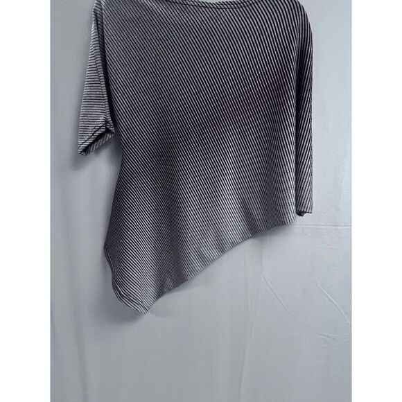 Swordfish Womens Tunic Asymmetrical Summer Top Brown Gray Stripe - Picture 15 of 15